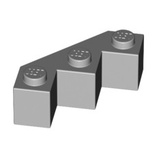 Light Bluish Gray Brick, Modified Facet 3 x 3