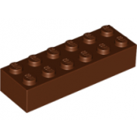 Reddish Brown Brick 2 x 6