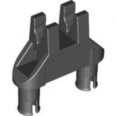Black Technic, Pin Double Triangle 1 x 3 with 2 Clips