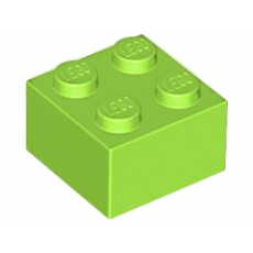 Lime Brick 2 x 2