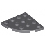 Dark Bluish Gray Plate, Round Corner 4 x 4