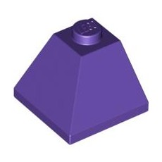 Dark Purple Slope 45 2 x 2 Double Convex