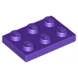 Dark Purple Plate 2 x 3