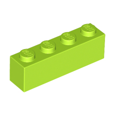 Lime Brick 1 x 4