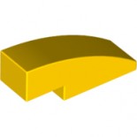 Yellow Slope, Curved 3 x 1 No Studs