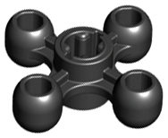 Black Technic Knob Wheel