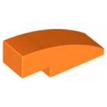 Orange Slope, Curved 3 x 1 No Studs