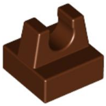 Reddish Brown Tile, Modified 1 x 1 with Clip