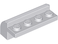 Light Bluish Gray Slope, Curved 2 x 4 x 1 1/3 with Four Recessed Studs