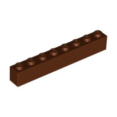 Reddish Brown Brick 1 x 8