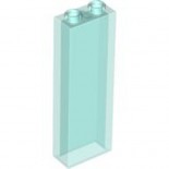Trans-Light Blue Brick 1 x 2 x 5 without Side Supports