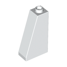 White Slope 75 2 x 1 x 3 - Hollow Stud