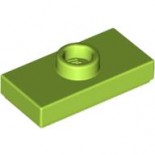 Lime Plate, Modified 1 x 2 with 1 Stud with Groove (Jumper)