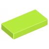 Lime Tile 1 x 2 with Groove