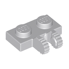 Light Bluish Gray Hinge Plate 1 x 2 Locking with 2 Fingers on Side