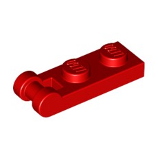 Red Plate, Modified 1 x 2 with Handle on End - Closed Ends