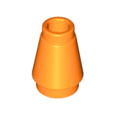 Orange Cone 1 x 1 with Top Groove