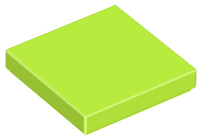 Lime Tile 2 x 2 with Groove