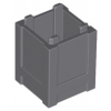 Dark Bluish Gray Container, Box 2 x 2 x 2 - Top Opening