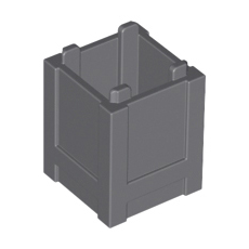 Dark Bluish Gray Container, Box 2 x 2 x 2 - Top Opening