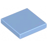 Medium Blue Tile 2 x 2 with Groove
