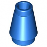 Blue Cone 1 x 1 with Top Groove