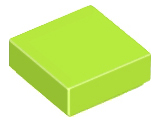 Lime Tile 1 x 1 with Groove