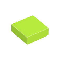 Lime Tile 1 x 1 with Groove