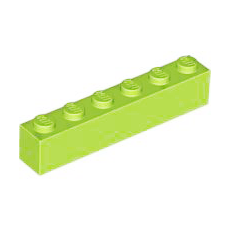Lime Brick 1 x 6