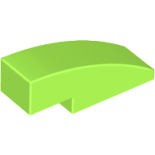 Lime Slope, Curved 3 x 1 No Studs