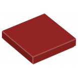Dark Red Tile 2 x 2 with Groove