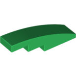Green Slope, Curved 4 x 1 No Studs