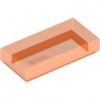 Trans-Orange Tile 1 x 2 with Groove