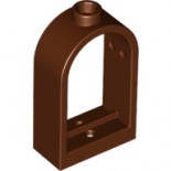 Reddish Brown Window 1 x 2 x 2 2/3 with Rounded Top