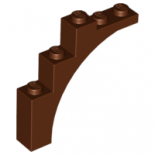 Reddish Brown Brick, Arch 1 x 5 x 4 - Continuous Bow