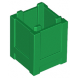 Green Container, Box 2 x 2 x 2 - Top Opening