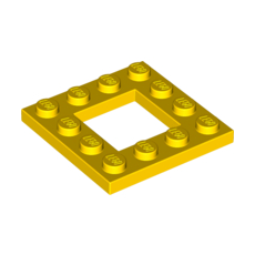 Yellow Plate, Modified 4 x 4 with 2 x 2 Cutout