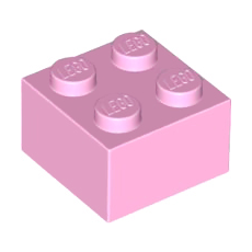 Bright Pink Brick 2 x 2