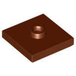 Reddish Brown Plate, Modified 2 x 2 with Groove and 1 Stud in Center (Jumper)