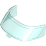 Trans-Light Blue Glass for Aircraft Fuselage Curved Forward 6 x 10 Top with 3 Window Panes