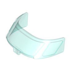 Trans-Light Blue Glass for Aircraft Fuselage Curved Forward 6 x 10 Top with 3 Window Panes