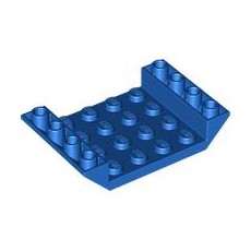 Blue Slope, Inverted 45 6 x 4 Double with 4 x 4 Cutout and 3 Holes