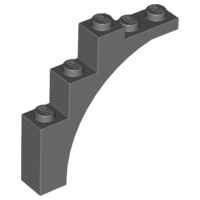 Dark Bluish Gray Brick, Arch 1 x 5 x 4 - Continuous Bow