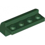 Dark Green Slope, Curved 2 x 4 x 1 1/3 with Four Recessed Studs