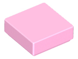 Bright Pink Tile 1 x 1 with Groove