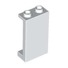White Panel 1 x 2 x 3 with Side Supports - Hollow Studs