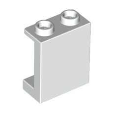 White Panel 1 x 2 x 2 with Side Supports - Hollow Studs