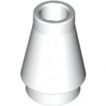 White Cone 1 x 1 with Top Groove