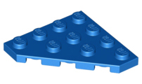 Blue Wedge, Plate 4 x 4 Cut Corner