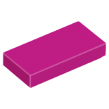 Magenta Tile 1 x 2 with Groove